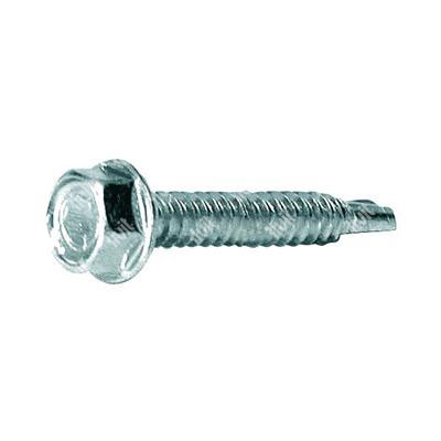 Hexagon flange head self-drilling screw U8117/D7504K h.6 max white zinc plated steel 6,3x38