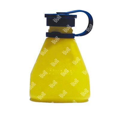 Bottiglietta porta acido gialla con chiusura ermetica (anti goccia)