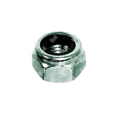 Self-locking nylon ins. hex nut U7473/D982 cl.8 - white zinc plated steel M27