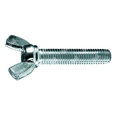 Wing screw UNI 5449/DIN 316 - American Type 4.8 - white zinc plated steel M6x20