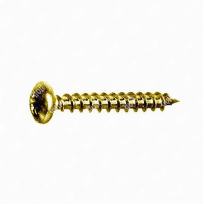 Pan head chipboard screw DIN 7505B bronz plated steel C15 4x16