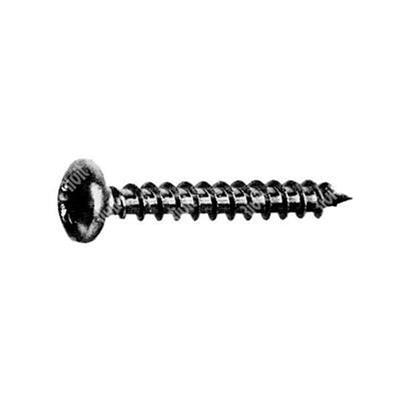 Pan head chipboard screw DIN 7505B black zinc plated steel C15 4x25