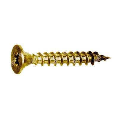 Flat head chipboard screw DIN 7505A bronz plated steel C15 4,5x40