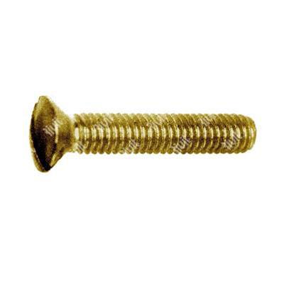 Slotted oval head screw UNI 6110/DIN 964A brass M3x20