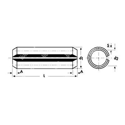 Spina Elastica UNI 6873/DIN 1481 Inox A2 4x20