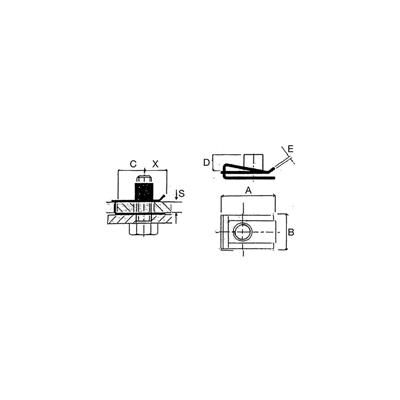 Deep threaded U nut BUT 315C gr.0,6-4,0 without fin M5