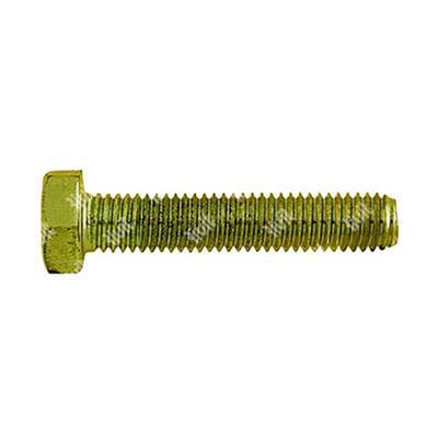 Hex head bolt UNI 5739/DIN 933 8.8 - yellow zinc plated steel M8x20
