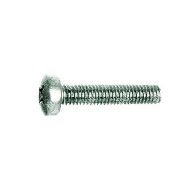 Phillips cross pan head screw UNI 7687/DIN 7985 4.8 - white zinc plated steel M3x30