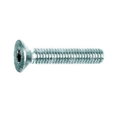 Hex socket countersunk head screw U5933/D7991 10.9 - dehydrogenated white zinc plated steel M10x25