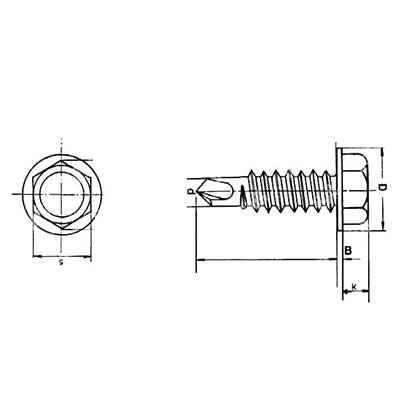 Perforante TEFR ch.10 ZB s.f.max12 mm 6,3x38