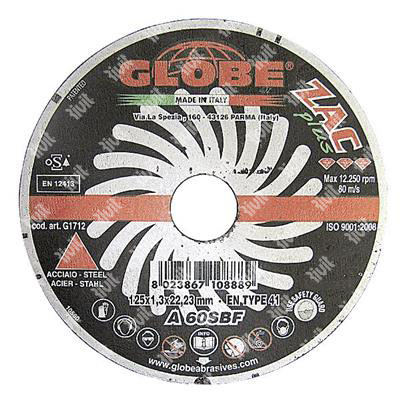 GLOBE-Disque de coupe P pour ACIER d.125x1,3x22,23
