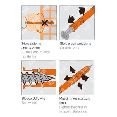 MUNGO MQL10ST Ancrage Nylon prolongé a/vis TX40 d.10x100