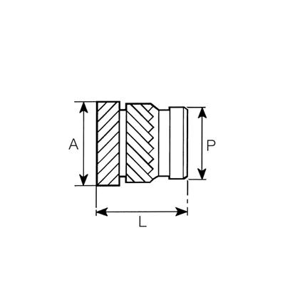 RSL-Brass rivet nut without head h.4,0 - de.4,6 - h.5,7 RSL-M3