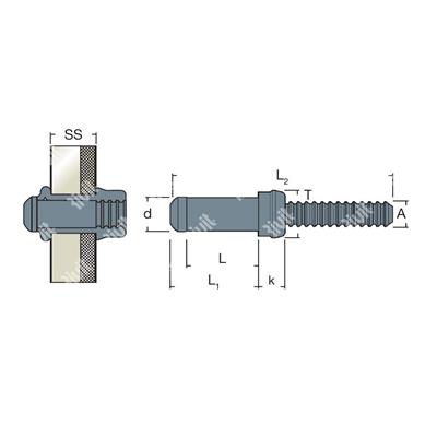 BAMRIV-Structural rivet DH Steel/steel gr10,4-15,1 BMFT6,8x22,5