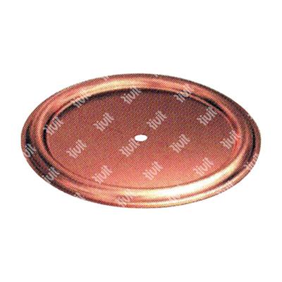 R26R-Steel copper plated grommet for insulation pi n d.2,6x38