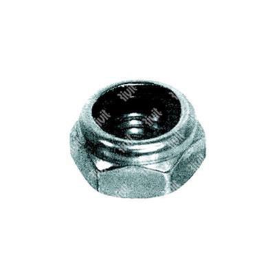 Self-locking nylon ins. hex nut U7473/D982 cl.10 - white zinc plated steel M20