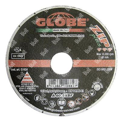 GLOBE-Disco da taglio P x INOX d.115x1,6x22,23