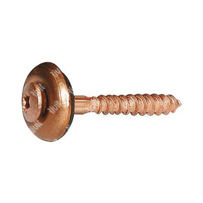 VSXRT-Stainless steel copper pltHX20screw w/washer and seal d15 4,5x100xR15