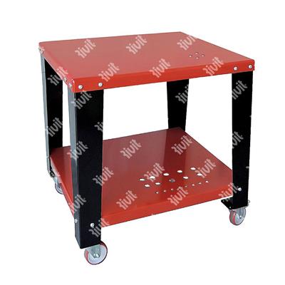 Trolley with wheels red base with legs 4811800/5837400 850x750 kg 65