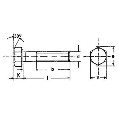 Sechskantkopfschraube UNI 5737/DIN 931 Teilgewinde A4 - Edelstahl AISI316 M8x40