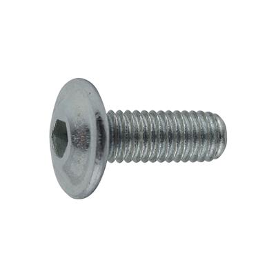 Hex socket flange button head screw ISO7380-2 10.9 - dehydrogenated white zinc plated steel M8x25