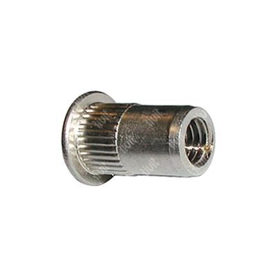 ITC-Z-A4-Rivsert Stainless steel A4 h.6 gr0,3-3,0 Knurl.DH M4/030