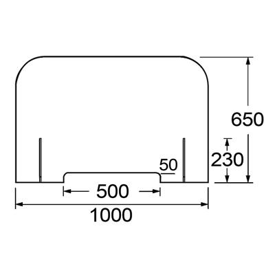 Barriera divisoria Parafiato in plexlglass 100x76cm