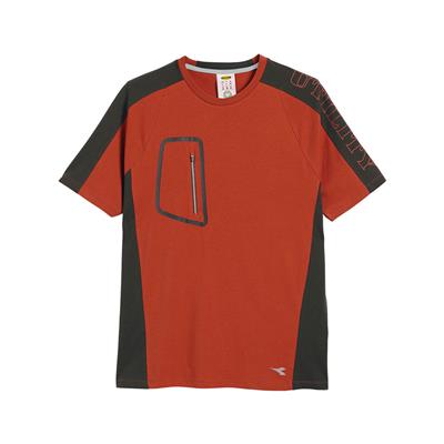 DIADORA-T-Shirt Cross Organic Rosso Nespola tg.XXL
