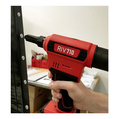 RIV710-Battery tool for rivets max. d.4,8  with battery+charger RIV710