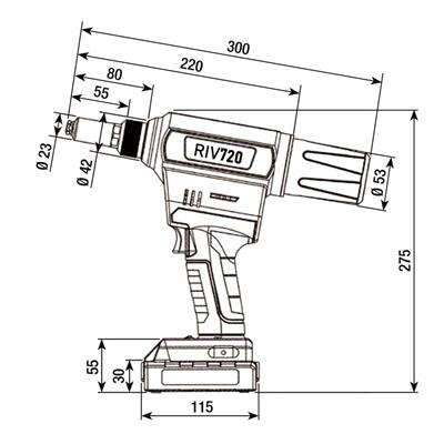 RIV720 USA 110V Rivett. x rivetti Ø2,4-6,4 Ø2,4-Ø6,4