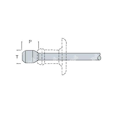 NS 4,8-Standard mandrel d.3,53 x foro d.4,8