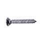 Phillips cross oval head tapping screw UNI 6956/DIN 7983 nickel plated steel 3,9x38