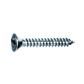 Phillips cross flat head tapping screw UNI 6955/DIN 7982 nickel plated steel 4,8x38