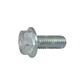 Hex head flange w/serration bolt DIN 6921 8.8 - white zinc plated steel M6x25