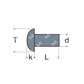 Steel solid rivet normal round hd 10,5x3,6 UNI748 6x12