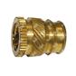 Short brass heating rivet nut S19S h.5,61 - de.6,30 - h.4,70 M4