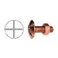 TLR-CVHL+ COPPER screw/-d.17w/InoxCopper pltd nut M6x20