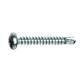 Pan head Ph+ self-drilling screw UNI8118/DIN7504N C15 - white zinc plated steel 4,8x50