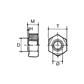Sechskant Schweißmutter DIN 929 Kl.8 - Rohstahl M5