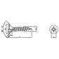 Oval head chipboard screw DIN 7505C white zinc plated steel C15 4,5x20