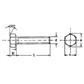 Vite TE UNI 5739/DIN 933 OTTONE M4x8