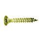 Flat head chipboard screw DIN 7505A yellow zinc plated steel C15 2,5x18