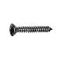 Phillips cross oval head tapping screw UNI 6956/DIN 7983 black zinc plated stainless stee 3,5x16