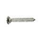 Phillips cross oval head tapping screw UNI 6956/DIN 7983 stainless steel 304 4,8x19