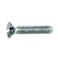 Slotted flat head screw UNI 6109/DIN 963A 4.8 - white zinc plated steel M6x16