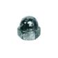 Hex domed cap nut UNI 5721/DIN 1587 cl.8 - white zinc plated steel M4