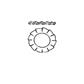 Serrated internal lock washer UNI 8842J/DIN 6798J white zinc plated steel 12,5x20,5