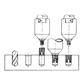 RSCT-Douille auto-sertissable Ac galvanisé(pressé) de.9x1 a/entailles dans le corps M6x1,0 - h.12