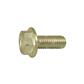 Hex head flange w/serration bolt DIN 6921 4.8 - yellow zinc plated steel M8x20