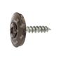 VVX8017-Stainless steel PZ screw w/washer d20+EPDM (in 1 pc). Head painted RAL8017 4,5x35xR20